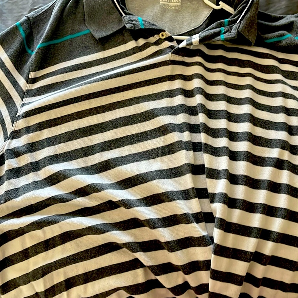 White and gray Basic Editions T-shirt polo 4XL